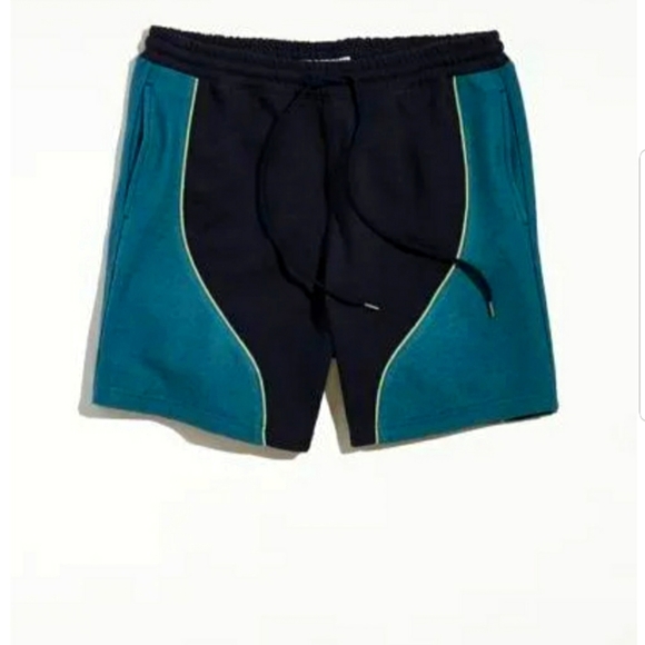 💥B2G1  FREE  Standard Cloth Moto Terry Short in Blue at Urban Outfitters - Picture 1 of 7